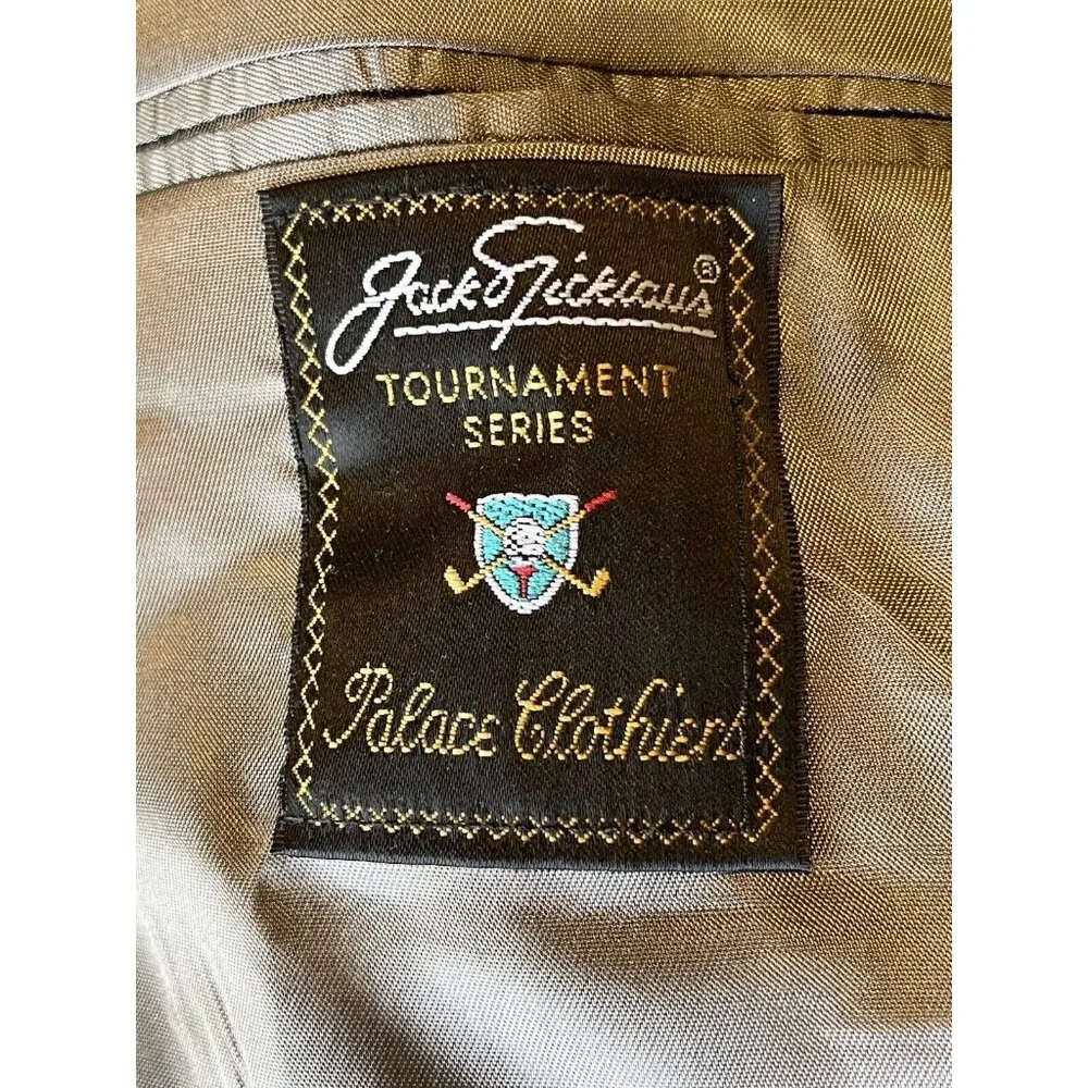 42L Jack Nicklaus Tournament Series Burgundy Gold Button Blazer‎ Made in USA